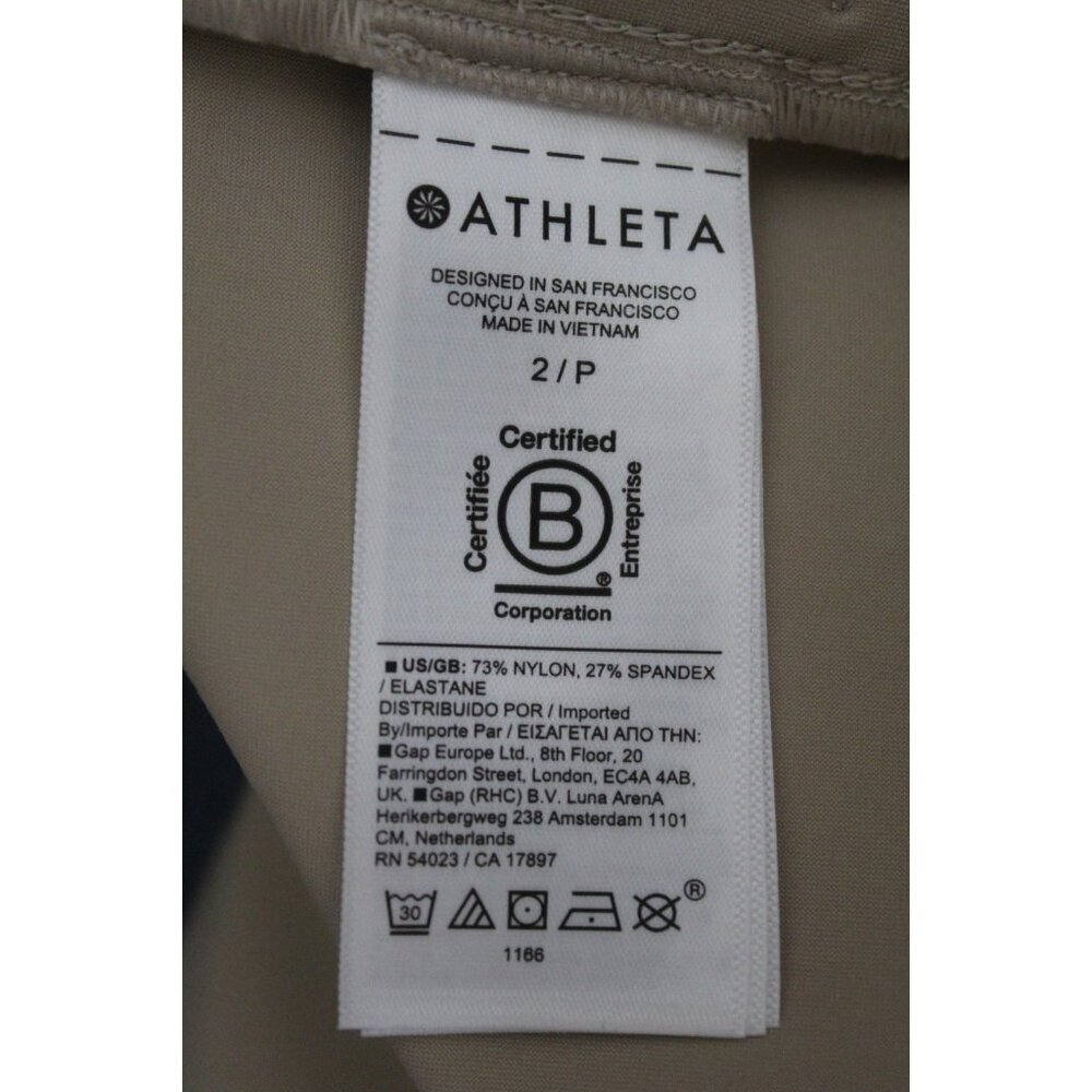 NWT Athleta Size 2/P Stellar Wide-Leg Crop, Tan Pull-on Capri Pants Travel - Picture 6 of 7